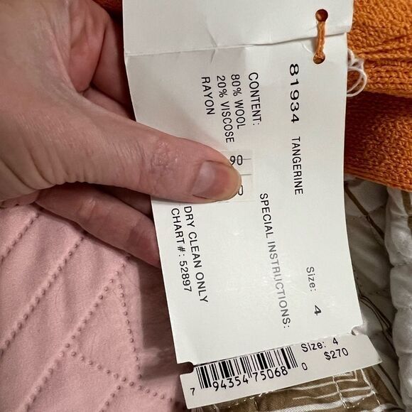 St. John tangerine orange skorts shorts nwt skirt vintage 4 small - Picture 13 of 16